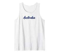 Letters Word Australia en Cute Blue Font Camiseta sin Mangas