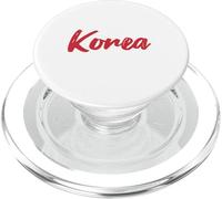 Letters Word Corea del Sur en Cute Red Font PopSockets PopGrip para MagSafe