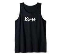 Letters Word Corea del Sur en Cute White Font Camiseta sin Mangas