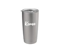 Letters Word Corea del Sur en Cute White Font Vaso térmico de acero inoxidable de doble pared