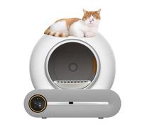 Lettiera per Gatti Autopulente, Lettiera Di Protezione Di Sicurezza Da 65 Litri, Lettiera per Gatti Automatica Di Grandi Dimensioni per Più Gatti, Design Anti-Pizzicamento, Controllo App