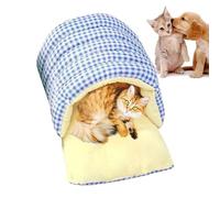 Letto a per Cani - Grotta per Gatti in Tessuto Scozzese Rimovibile, Morbido Rifugio Chiuso Lavabile, Design Accogliente e Caldo | Cuccia Portatile per Gattini Cani di Piccola Taglia Casa Viaggio