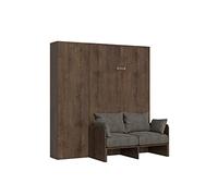 Letto a scomparsa 120 verticale Kentaro Sof? con colonna Noce - ALESSIA 20