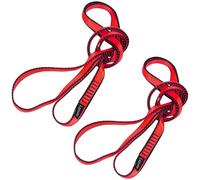 LETTO & TAILOR 2 cabestrillos para escalada 22KN, 19 mm, certificado CE, rojo, 120 cm