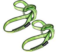 LETTO & TAILOR 2 cabestrillos para escalada 22KN, 19 mm, certificado CE, verde, 120 cm