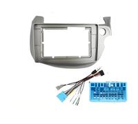 Lettore Stereo Pannello Marco Plástico para Radio DVD Android 10 Pulgadas Incluye Pantalla Cables Arnés para FIT para Jazz 2008 2009-2013 RESPUNEKBAH(Frame D and Cable A)