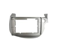 Lettore Stereo Pannello Marco Plástico para Radio DVD Android 10 Pulgadas Incluye Pantalla Cables Arnés para FIT para Jazz 2008 2009-2013 RESPUNEKBAH(RHD Silver Frame D)