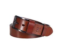 Lettro Cinturones Cuero Genuino para Hombres, Cinturón de Piel Curtida para Hombres, Cinturón de Diario Elegante 100% de Cuero, Hechos en Europa (Longitud: 100 cm | Ancho: 4 cm/Marron)