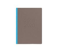 LETTS Agenda Escolar Two Tone A6 1 día por página con notas multilingües, gris Teal 2019/20