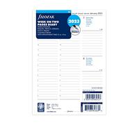 Letts of London Filofax - Agenda 2023 (2 páginas, 5 idiomas, tamaño A5), color blanco