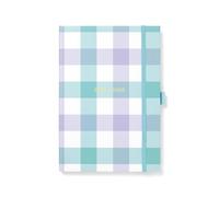 Letts of London Gingham 26-031931 - Agenda académica 2025/2026, vista semanal, tamaño A5, color aguamarina