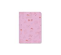 Letts of London Little Joys 27-031998 - Agenda académica 2026/2027, día por página con citas, tamaño A6, color rosa