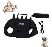 Lettuce Pets Dog Harness, Crossbody Pet Carrier Harness, Adjustable Pet Backpack for Pet Dogs Weighing 2-10kg, Breathable Mesh, Hands-Free Snuggle Sling Dog Carrier (Black,L(14-20lbs))