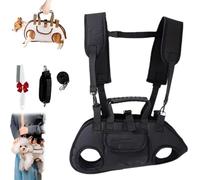 Lettuce Pets Dog Harness Leash Carrier, Lettucepets Crossbody Dog Carrier Harness, Breathable Backpack with Secure Leash Clip for Small to Large Pets, Hands-Free Vest Straps (Shoulder-Black,Small)