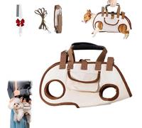 Lettuce Pets Dog Harness Leash Carrier, Lettucepets Crossbody Dog Carrier Harness, Breathable Backpack with Secure Leash Clip for Small to Large Pets, Hands-Free Vest Straps (Brown,X-Large)