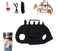 Lettuce Pets Dog Harness Leash Carrier, Lettucepets Crossbody Dog Carrier Harness, Breathable Backpack with Secure Leash Clip for Small to Large Pets, Hands-Free Vest Straps (Black,X-Large)