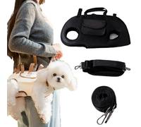 Lettuce Pets Dog Harness, Lettuce Pets Crossbody Pet Carrier Harness, Adjustable Pet Backpack Breathable 3 in 1 Multifunctional Portable Crossbody Carrier for Dogs and Cats (Black,L)