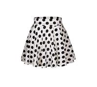 Letuwj - Mini falda de cintura alta acampanada para mujer Blanc + Dot M