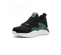 Letuwj Zapatos de trabajo unisex de seguridad para construcción industrial a prueba de pinchazos, antideslizantes, transpirables, antideslizantes, de acero, color Negro, talla 39 2/3 EU