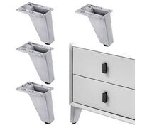 letuxaamz Patas De Los Muebles La Mesa del - Sofá Adecuado para Soporte Mueble TV Y Otros Altura Ajustable 4 Piezas 8 X 7 X 6 Cm Triangular Negro Arena Negro Fuerte Duradero Alta Capacidad Carga