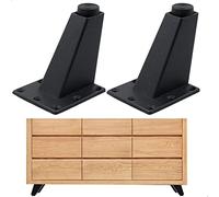 letuxaamz Patas De Los Muebles La Mesa del - Sofá Adecuado para Soporte Mueble TV Y Otros Altura Ajustable 4 Piezas 8 X 7 X 6 Cm Triangular Negro Arena Negro Fuerte Duradero Alta Capacidad Carga
