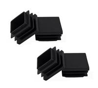 Leucasa 12 Piezas Tapón Cuadrado de Plástico Tacos para Patas de Sillas 40X40mm Tapones para Sillas para Tubo Metálico, Pata de Silla, Pata de Sofá, Pata de Mesa (12, 40X40mm)