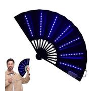 Leuchten - Ventilador de mano plegable, ventilador tratado brillante, accesorios de rendimiento para cosplay para la temporada de baile de bodas, herramientas de refrigeración meteorológicas