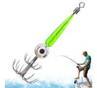 Leuchtende Tintenfisch-Jig-Haken, Tintenfisch-Jig-Haken mit Licht-LED | Tintenfischhaken Wasserdichtes - beim Angeln erhöhen, Unterwasser-Köderlicht,Tintenfisch-Jig-Haken-Set, elektronischer