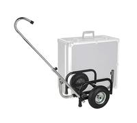 Leuchtklang Acordeón Maleta Trolley Transporte Carro Ancho y Longitud Ajustable, plateado/negro, Carro de transporte para maletín de acordeón