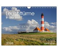 Leuchttürme in aller Welt 2026 (Wandkalender 2026 DIN A4 quer), CALVENDO Monatskalender: 12 atemberaubende Fotografien der schönsten Leuchttürme.