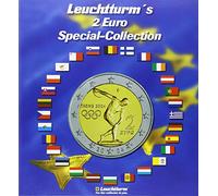 Leuchtturm 302574 Álbum para Monedas Presso - 2-Euro Special-Collection - 57 Compartimentos para Monedas de 2-EUR - Incl. Juego de banderitas Adhesivas