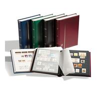 Leuchtturm 310289 Álbum para Sellos Comfort - DIN A4, 64 páginas, Papel Cristal, Cubierta Acolchada - Negro