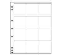 Leuchtturm Hojas para Monedas NUMIS, 12 Cartones de Monedas (50x50 mm)