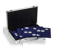 Leuchtturm 310747 Maletín portamonedas Cargo L 6 - Incl. 6 bandejas para 198 Monedas de hasta 47 mm Ø - 407 x 95 x 245 mm - Plata