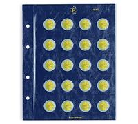 Leuchtturm 312494 Hojas para Monedas Vista - Hojas de colección para 10 Monedas de 2 Euros Cada una - Paquete de 2