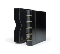 Leuchtturm 313506 Álbum para Monedas Optima Classic - 10 Fundas para Monedas de Ø 42, 27, 20, 34mm, 2 Cubiertas, Estuche Protector Negro