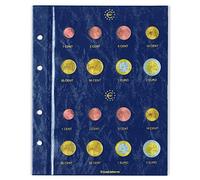 Leuchtturm 315537 Hojas para Monedas Vista, de Euro Neutral para 2 Series de Monedas de Curso Legal por Hoja