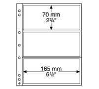 Leuchtturm 316522 Sobres Numis para Monedas - 3 Compartimentos Transparentes para Billetes - tamaño del Compartimento 165 x 70 mm - Paquete de 10