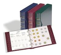 Leuchtturm 317360 Encuadernadora de anillas Numis - Diseño clásico con funda protectora y mecanismo de 4 anillas - 235 x 240 x 60 mm - azul