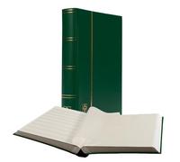 Leuchtturm 317477 Álbum para coleccionismo de sellos - libro de reservas Basic - 64 páginas DIN A4 blancas - sin forro, cubierta verde