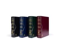 Leuchtturm 318816 Álbum portamonedas Optima Classic - Carpeta de Anillas para Personalizar - In unda Protectora - Rojo