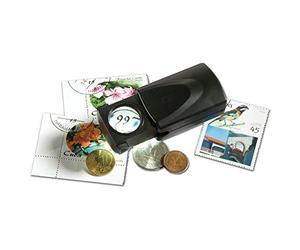 Leuchtturm 321419 Lupa Desplegable-LED, 20 aumentos, negro, Ø 21 mm