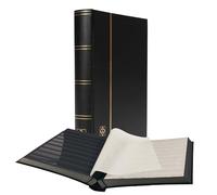 Leuchtturm 321487 Álbum para coleccionismo de Sellos - Stock-Book Basic - 64 páginas DIN A4 Negro - sin Forro, Negro