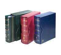 Leuchtturm 322659 Álbum portamonedas Optima - carpeta de anillas en diseño clásico Gigant - incluye funda protectora - azul