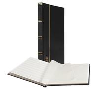 Leuchtturm 324812 Álbum para coleccionismo de Sellos - Libro de reservas Basic - 32 páginas DIN A4 Blancas - Cubierta no Acolchada Negra
