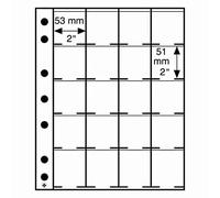 Leuchtturm 324851 Hojas de plástico Grande con 20 divisiones para cartones de Monedas