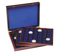 Leuchtturm 326786 Volterra DE Luxe Monedero - 90 Compartimentos Cuadrados para Monedas de hasta 39 mm Ø - 3 Insertos para 30 Monedas Cada uno