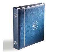Leuchtturm 329334 Álbum numismático Numis - Álbum de colección incl. 7 fundas para 21 juegos completos de monedas de euro - azul