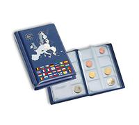 Leuchtturm 330102 Álbum unisex de Bolsillo con 2 Hojas para 2 Series compl. de Monedas de Euro de Curso Legal, Azul