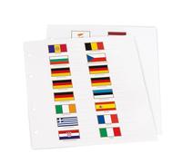 Leuchtturm 330344 Juego de banderas para álbum Numis Euro, 2 páginas